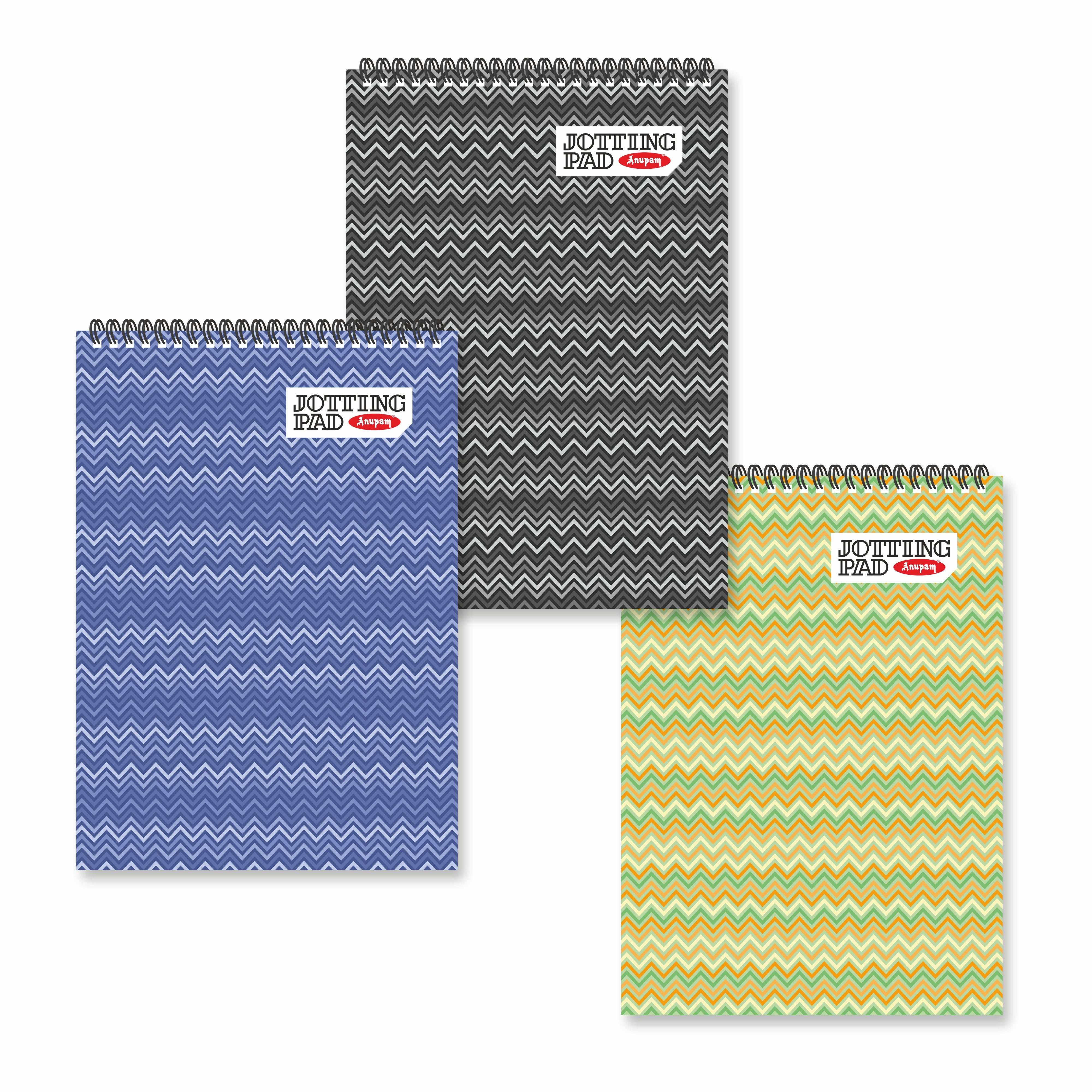 Anupam Spiral Jotting Pads-Lined College Ruled Paper Assorted Covers-Spiral Notebook-Memo Pads-100 pages  (Pack)
